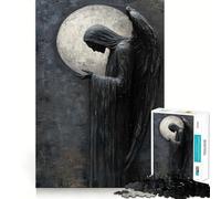 L'Ange des Ténèbres Puzzle 1000 pièces pour Adultes Jeu Stimulant l'esprit Surface Lisse sans bavures Passe-Temps Fascinant pour Les Moments de détente (50x75cm)