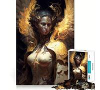 L'Ange des Ténèbres Puzzle de 1000 pièces Jeu de réflexion Découpe de Haute précision Passe-Temps Fascinant pour Les Moments de détente (38x52cm)