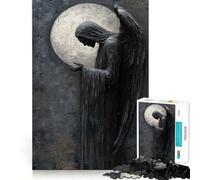 L'Ange des Ténèbres Puzzle de 1000 pièces pour Adolescents Jeu de mémoire Amusant Composants Robustes et découpés avec précision Jeu Portable et idéal pour Les Voyages (38x26cm)