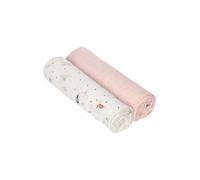 LÄSSIG Linge de puériculture pour bébé Lot de 2 mousselines Couverture de puériculture douillettement doux et respirant (2 pcs. 120 x 120 cm)/ Heavenly Soft Swaddle XL Garden Explorer girls