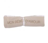 Lange gaze de coton Biscuit et feuilles