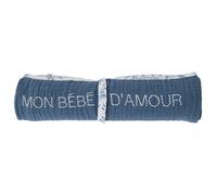 Lange gaze de coton pierre bleue / imprimé forêt