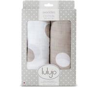 Lange mousseline pack de 2 - pois taupe G