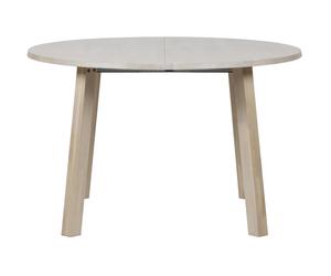 LANGEJAN - Table de repas ronde extensible en chêne clair D 120 Blanc