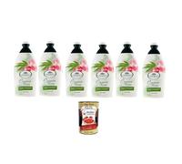 L'Angelica Officinalis Bagnodoccia con Estratto di Canapa e Rose 450 ml Gel douche aux extraits de chanvre et de rose 6 x 450 ml + Polpa Italian Gourmet 400 g