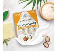 L'Angelica, Shampooing hydratant Phytolact naturel au riz et au beurre de karité, cheveux secs, hydrate et fait briller les cheveux, 1 paquet de 60 g