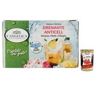 L'Angelica Tisana Drenante Anticell Tisane froide avec notes d'agrumes de pamplemousse et de notes sucrées d'ananas et de cerise 18 filtres + 400 g Gourmet Italian Gourmet Polpa di Pomodoro