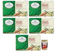 L'Angelica Tisana Sollievo Stomaco, un remède contre les brûlures d'estomac, tisane avec un mélange de réglisse et de camomille, paquet de 20 filtres + Italian Gourmet Polpa di Pomodoro boîte de 400 g
