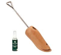 Langer & Messmer élargisseur de chaussures et de bottes pour le cou-de-pied pour hommes contre les chaussures qui serrent fabriqué en bois de hêtre massif y compris spray d'élargissement du cuir 50ml