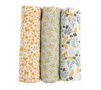 Sauthon Langes Promenons-Nous Coton bio 70 x 70 cm Lot de 3