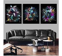 Langge Ensemble Nordique Moderne de 3 pièces 40x60cm sans Cadre Art Graffiti Moderne coloré et intéressant Singe Affiches et Impressions Peinture Mur Art Photos Salon décoration