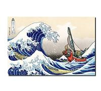 Langge Impression sur Toile 50x70cm sans Cadre la légende de Zelda Windwaker la Grande Vague Art Toile Affiche Peinture à l'huile Mur Photo Impression Maison Chambre