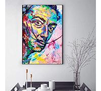 Langge Impression sur Toile 70x90 cm Pas de Cadre Salvadores Dalies Portrait Affiche Mur Art Moderne Photos pour Salon Chambre décor à la Maison