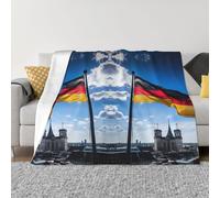 Langhbozdp Couverture en flanelle douce et légère avec imprimé drapeau de l'Allemagne, pour literie, canapé et voyage