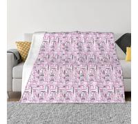 Langhbozdp Couverture en flanelle douce et légère avec imprimé gymnastique, rose, pour literie, canapé et voyage