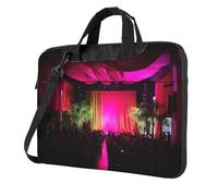 Langhbozdp Housse pour ordinateur portable de 13/14/15,6" avec bandoulière et poche Motif théâtre musical, noir, 13 inch