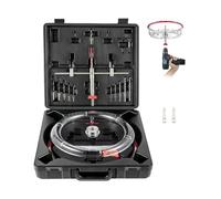 Langjiee Kit De Coupe De Scie Cloche Réglable 40-200mm/40-300mm avec Foret De Coupe De Trou De Bouclier Outils De Bricolage pour Placage D'ardoise(Color:40-300mm)