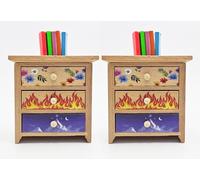 Langjitianya Commode ACOTAR Archeron Sisters Inspirée d'une Cour d'épines et de roses Commode ACOTAR Bibliothèque Décor Commodes Feyre avec livres miniatures (2)