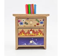 Langjitianya Commode ACOTAR Archeron Sisters inspirée d'une cour d'épines et de roses Commode ACOTAR Bibliothèque Décor Commode Feyre avec livres miniatures (1 pièce)
