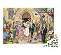 L'Anglais Country Wedding Confetti Clash Puzzle en Bois Imperméable DIY Puzzles De 1000 Pièces pour Adultes Cadeaux Coloré Jeux Éducatifs