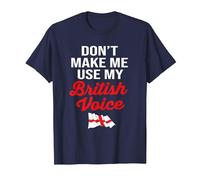 l'Angleterre drôle ne me Fait Pas Utiliser ma Voix Britannique T-Shirt, Homme, Bleu Marine, 6XL