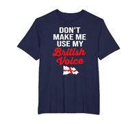 l'Angleterre drôle ne me Fait Pas Utiliser ma Voix Britannique T-Shirt, Homme Grandes Tailles, Bleu Marine, 5X Tall