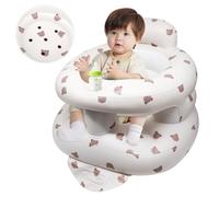 LANGNIDORIS Siège Gonflable Pour Bébé de 3 Mois Plus, Chaise Gonflable Bebe avec Pompe Intégrée, un Auxiliaire de Fauteuil Tout-petits (Tête d'ours)