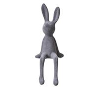 Langohr - Figurine décorative en forme de lapin assis - En peluche - Pour table et rebord de fenêtre - Mignon - Décoration d'intérieur - Lapin moelleux - Pour salon et bureau