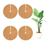 LangRay Disque de Fibre de Coco pour Plante, Toile de Paillage Jardin Tapis de Coco Plantes Protège Les Racines des Plantes Disques Paillage Hivernage Protection pour Plantes en Pot (30cm 4pcs)