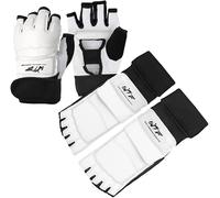 LangRay Ensemble de Gants de Boxe et Protège-Pieds Taekwondo, équipement pour Entraînement MMA, Karaté, Arts Martiaux, Sac de Frappe, Kickboxing, Combat (XL)