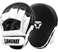 LangRay Pattes d'ours Boxe Muay Thai Paos Frappe Cible Boxing Pads Mitaine Gant de Boxe Entraînement pour MMA Taekwondo Art Martiaux Kickboxing Sport de Combat, Noir et Blanc