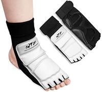 Langray Protège-Pieds Taekwondo Protecteurs de Pieds Support de Chevillere Sparring Équipement pour Entraînement Boxe MMA Karaté Arts Martiaux Muay Thai Kung Fu (L)