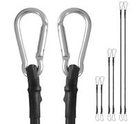 LangRay Tendeurs Elastique vec Crochets, Cordon Élastique avec Mousqueton, Sangle Sandow Elastique Tendeurs de Fixation pour Bâches Tente Bagages Voile d'ombrage Vélo, Noirs (6pcs 30 60 100cm)