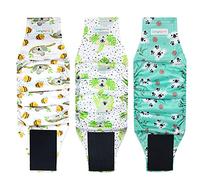 Langsprit Lot de 3 bandages ventraux pour chiens - Hautement absorbants, lavables, réutilisables (koala, taille XL)