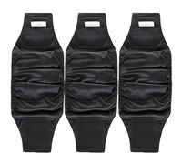 Langsprit Lot de 3 Bandes ventrales pour Chiens mâles, Haute Absorption, lavables, réutilisables (Noir, Taille XL)
