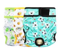 Langsprit Lot de 3 Couches réutilisables lavables pour Femelle, sans Fuite, très absorbantes, avec Boutons-Pression réglables (Koala, Taille XXL)