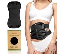 Langsprit Lot d'huile de ricin bio pour désintoxication du foie, inflammation - Réutilisable - Noir - Taille L