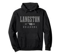 Langston Oklahoma Est. 1890 Carte de l'État Pride Vintage Sweat à Capuche