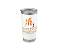 Langue de colombe Pentecôte flamme de feu Saint-Esprit catholique Gobelet isotherme en acier inoxydable double paroi