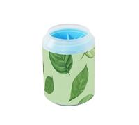 Langue des feuilles sur papier vert réutilisable avec brosse de massage douce pour nettoyer les pattes en douceur après les promenades