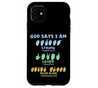 Langue des Signes américaine Mains Verset biblique christianisme Coque pour iPhone 11