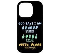 Langue des Signes américaine Mains Verset biblique christianisme Coque pour iPhone 14 Pro