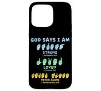 Langue des Signes américaine Mains Verset biblique christianisme Coque pour iPhone 15 Pro Max