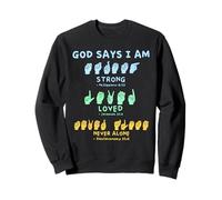 Langue des Signes américaine Mains Verset biblique christianisme Sweatshirt