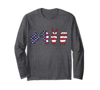 Langue des Signes American Love USA Flag Patriot 4 Juillet Manche Longue