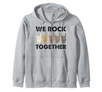 Langue des signes amusante We Rock Together Sweat à Capuche