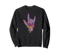 Langue des Signes ASL Be Kind | Retro Groovy - Melting Art Sweatshirt
