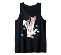 Langue des Signes ASL Sourd Teacher Interprète Œufs Oreilles de Lapin Débardeur