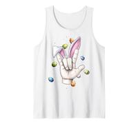 Langue des Signes ASL Sourd Teacher Interprète Œufs Oreilles de Lapin Débardeur