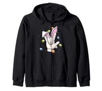 Langue des Signes ASL Sourd Teacher Interprète Œufs Oreilles de Lapin Sweat à Capuche